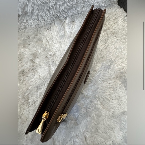 Mario Valentino Brown Leather Clutch - Picture 4 of 8